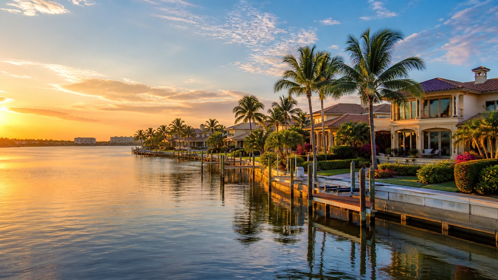 Marco Island waterway and boating view